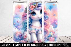 Cute Unicorn with Beachwear from Dreamy Nebula | 20 oz Product Image 2