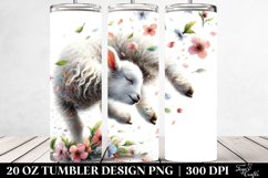 Lamb Tumbling Spring Petals Wind 20 oz Tumbler Product Image 2