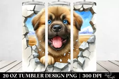 Crazy Looking Mastiff Watercolor 20 oz Tumbler Product Image 2