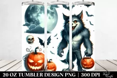Funny Werewolf Halloween Clipart 20 Oz Tumbler Product Image 2