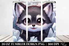 Cute Baby Fox, Transparent 20 Oz Tumbler Product Image 2