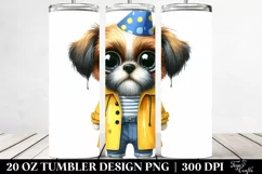 Watercolor Dog with Party Hat Clipart Product Image 2