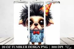 Watercolor Dog with Party Hat Clipart Product Image 2
