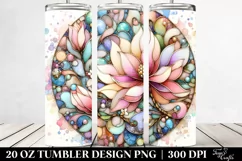 Abstract Pastel Glossy Wooden Magnolia 20 Oz Tumbler Product Image 2