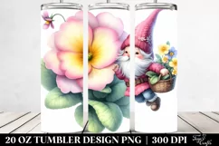 Floating Gnome with Primrose | 20 oz Tumbler Product Image 2