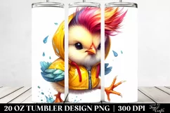 Cute Baby Chicken Running | 20 oz Tumbler Product Image 2