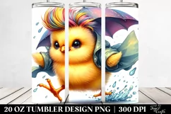 Cute Baby Chicken Running | 20 oz Tumbler Product Image 2