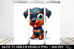 Colorful Cartoon Doberman Pinscher Tumbler Product Image 2