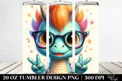 Cute Baby Dinosaur with es 20 Oz Tumbler Product Image 2