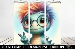 Cute Baby Dinosaur with es 20 Oz Tumbler Product Image 2