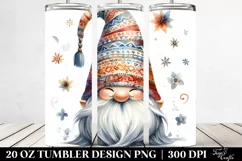 Washed Watercolor Boho Smiling Gnome | 20 oz Tumbler Product Image 2
