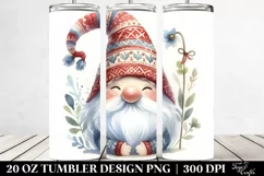 Washed Watercolor Boho Smiling Gnome | 20 oz Tumbler Product Image 2