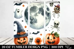 Funny Full Moon Halloween Clipart 20 Oz Tumbler Product Image 2