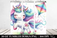 Unicorn Kite Dancing | 20 Oz Tumbler Product Image 2