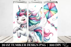 Whimsical Kite Unicorn | 20 Oz Tumbler Product Image 2