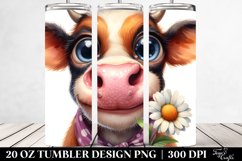 Funny Cow Portrait | 20 Oz Tumbler Product Image 2