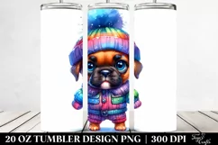 Expressive Watercolor Boxer | 20 oz Tumbler Product Image 2