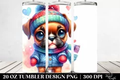 Expressive Watercolor Boxer | 20 oz Tumbler Product Image 2