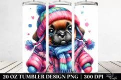 Expressive Watercolor Boxer | 20 oz Tumbler Product Image 2
