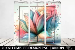 Pastel Plastic Tulip 3D Abstract | 20 oz Tumbler Product Image 2
