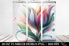 Pastel Plastic Tulip 3D Abstract | 20 oz Tumbler Product Image 2