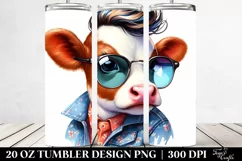 Cute Baby Cow Drawing | 20 oz Tumbler Product Image 2