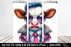 Cute Baby Cow Drawing | 20 oz Tumbler Product Image 2