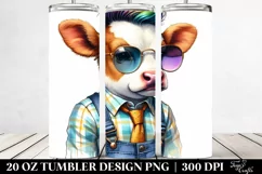 Cute Baby Cow Drawing | 20 oz Tumbler Product Image 2