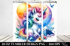Baby Unicorn Mountain. 20 Oz Tumbler Design Product Image 2