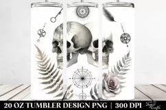 Simple Skull Watercolor Tumbler Product Image 2