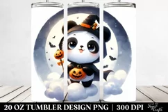 Cute Baby Panda Halloween Cloud 20 Oz Tumbler Product Image 2