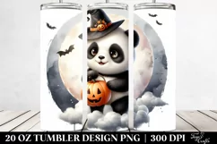Cute Baby Panda Halloween Cloud 20 Oz Tumbler Product Image 2