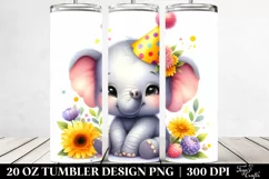 Cute Baby Elephant Tumbler Product Image 2