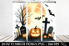 Funny Graveyard Halloween Clipart 20 Oz Tumbler Product Image 2
