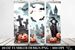Funny Graveyard Halloween Clipart 20 Oz Tumbler Product Image 2