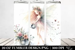 Washed Watercolor Whimsical Fairy | 20 oz Tumbler Product Image 2