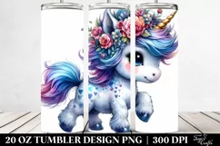 Vibrant Baby Unicorn Running Clipart Product Image 2