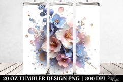 Glossy Delphinium Watercolor Clipart Product Image 2