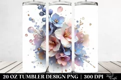 Glossy Delphinium Watercolor Clipart Product Image 2