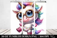 Cute Baby Unicorn Dancing | 20 oz Tumbler Product Image 2
