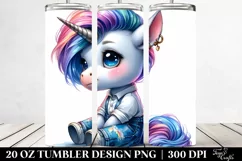 Cute Baby Unicorn Sitting | 20 oz Tumbler Product Image 2