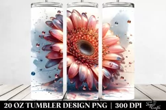 Gerbera Watercolor Splash | 20 Oz Tumbler Product Image 2