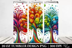 Colorful Whimsical Rainbow Trees | 20 oz Tumbler Product Image 2