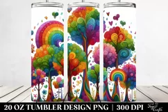 Colorful Whimsical Rainbow Trees | 20 oz Tumbler Product Image 2