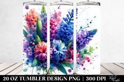 Vibrant Abstract Hyacinth Bouquet Tumbler Product Image 2