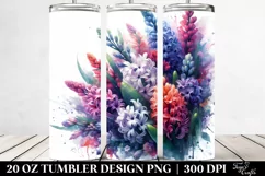 Vibrant Abstract Hyacinth Bouquet Tumbler Product Image 2