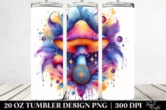 Magical Celestial Mushroom Clipart 20 Oz Tumbler Product Image 2