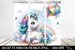 Baby Unicorn Bubble Twirl | 20 Oz Tumbler Product Image 2