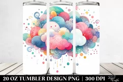Colorful Pastel Cloud Watercolor | 20 Oz Tumbler Product Image 2