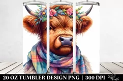 Cute Baby Highland Cow Model with Cool Haircut Product Image 2